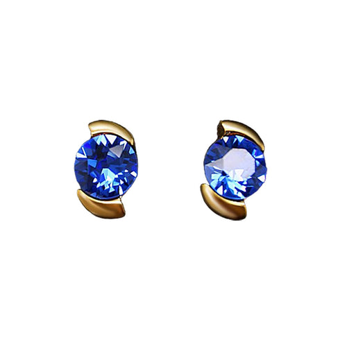 Auskarai "Pienų Kelias (Safyras)" su Swarovski™ kristalais